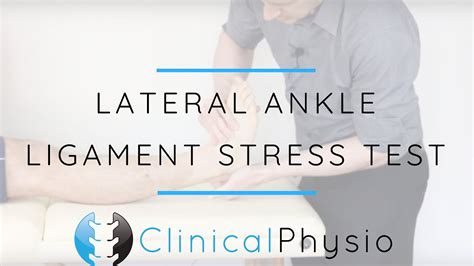 ankle lateral ligament tear test|ankle ligament stress test procedure.